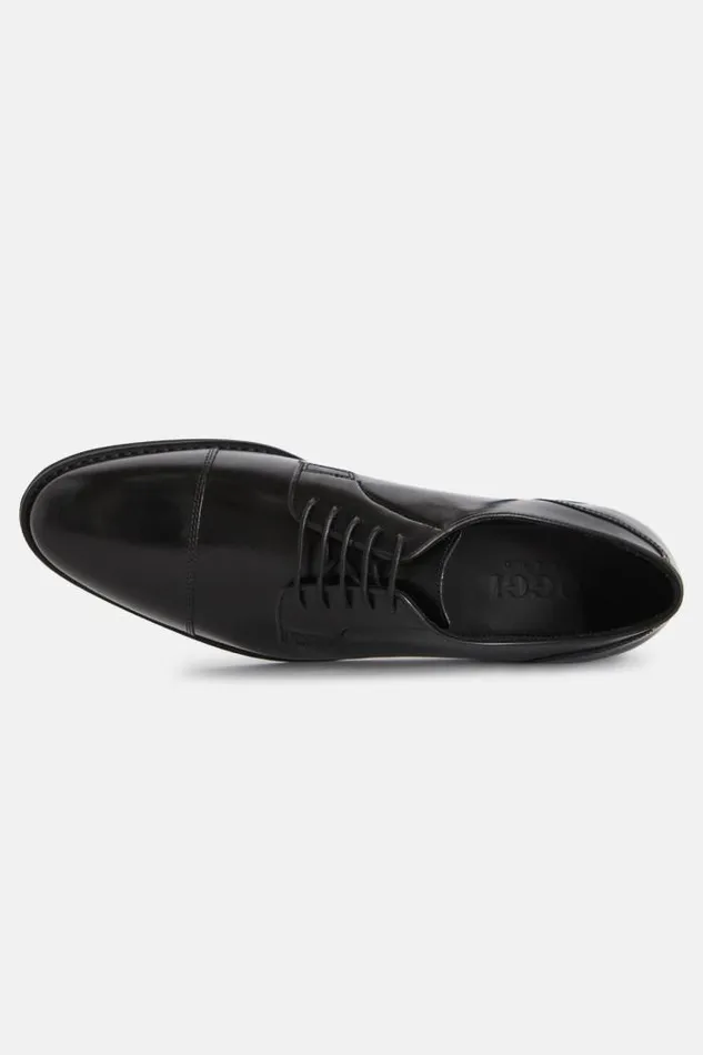 Classic Men Boggi Milano Leather Derby Shoes Black Classic Men Boggi Milano Leather Derby Shoes Black