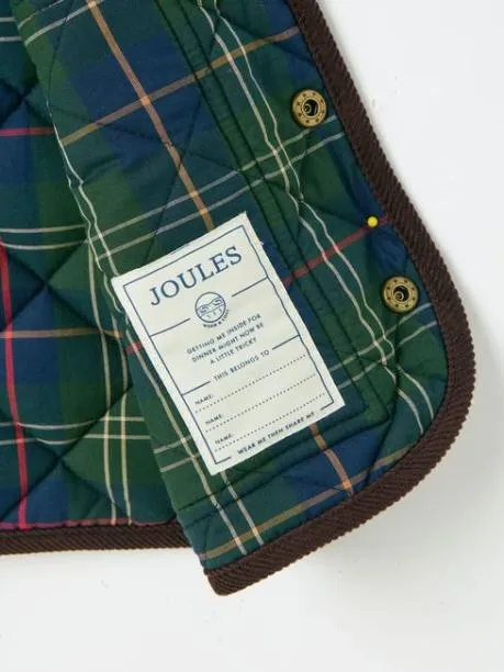 Coats and Jackets Boys Joules Khaki Green Quilted Gilet