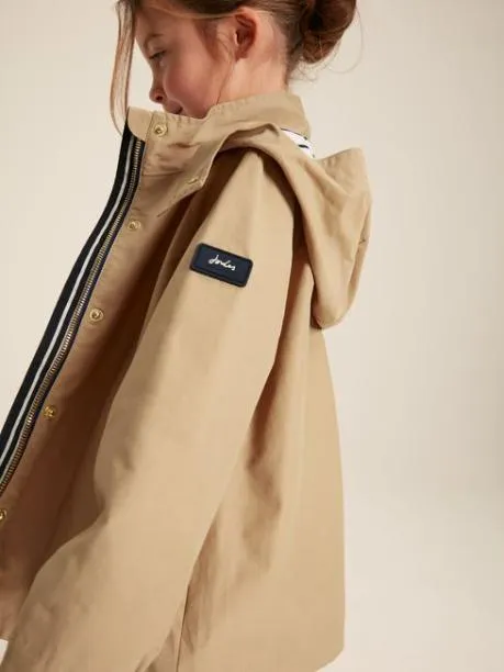 Coats and Jackets Girls Joules Stone Lightweight Waterproof Raincoat With Hood