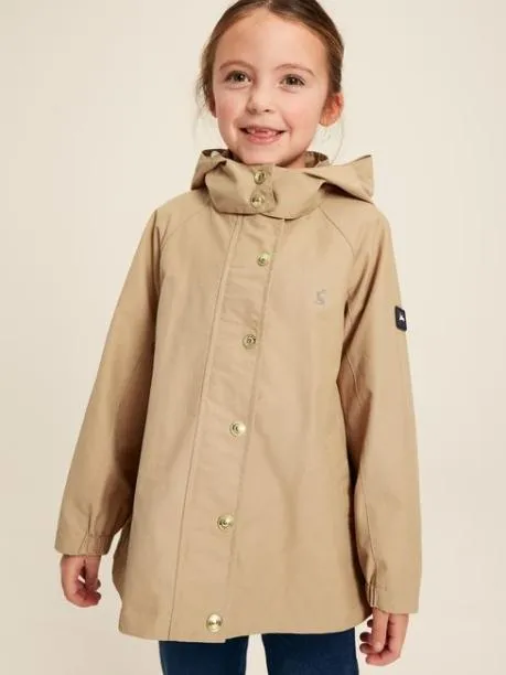 Coats and Jackets Girls Joules Stone Lightweight Waterproof Raincoat With Hood
