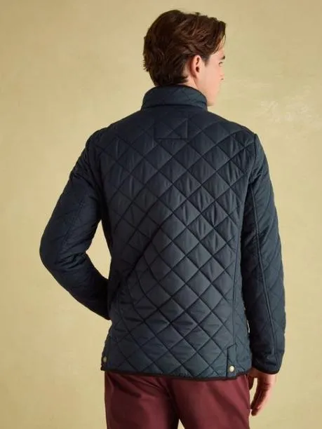 Coats and Jackets Men Joules Navy Blue Diamond Quilted Jacket