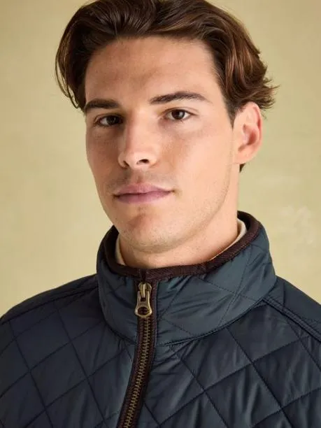 Coats and Jackets Men Joules Navy Blue Diamond Quilted Jacket
