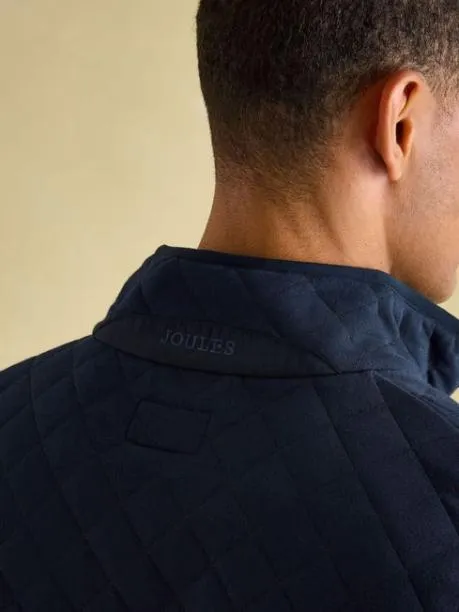 Coats and Jackets Men Joules Navy Quilted Jersey Gilet