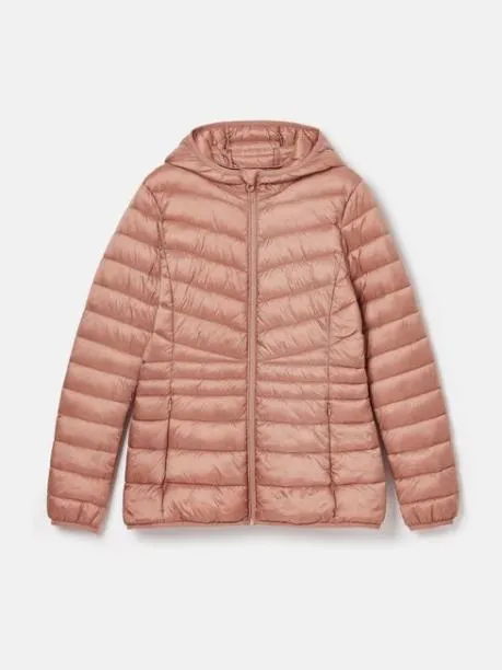 Coats and Jackets Women Joules Pink Showerproof Padded Coat With Hood