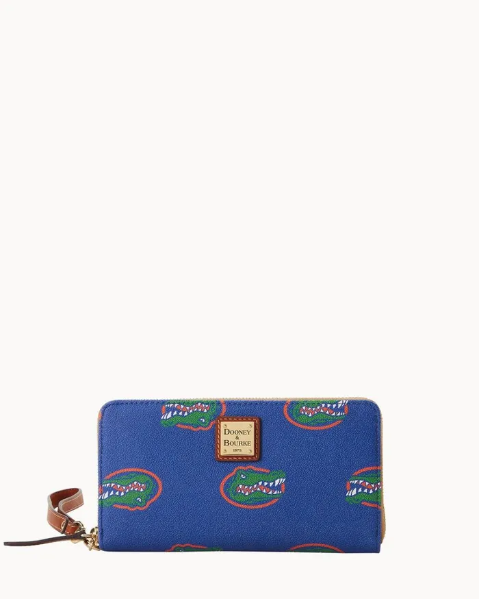 Collegiate University Of Florida Large Zip Around Wristlet Florida Women Dooney and Bourke Wallets
