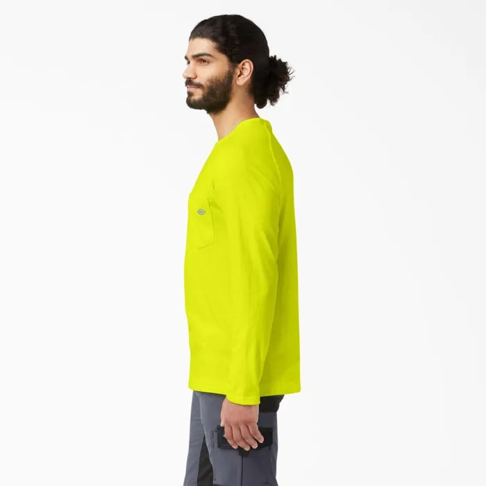 Cooling Long Sleeve Pocket TShirt Bright Yellow Bright Yellow bwd Men Dickies Hi Vis Cooling Long Sleeve Pocket TShirt Bright Yellow Bright Yellow bwd Men Dickies Hi Vis