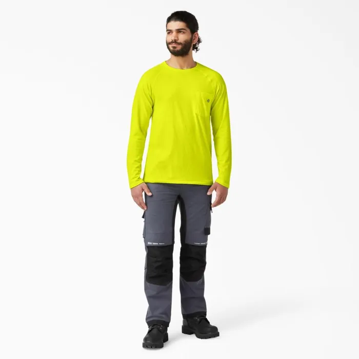 Cooling Long Sleeve Pocket TShirt Bright Yellow Bright Yellow bwd Men Dickies Hi Vis Cooling Long Sleeve Pocket TShirt Bright Yellow Bright Yellow bwd Men Dickies Hi Vis