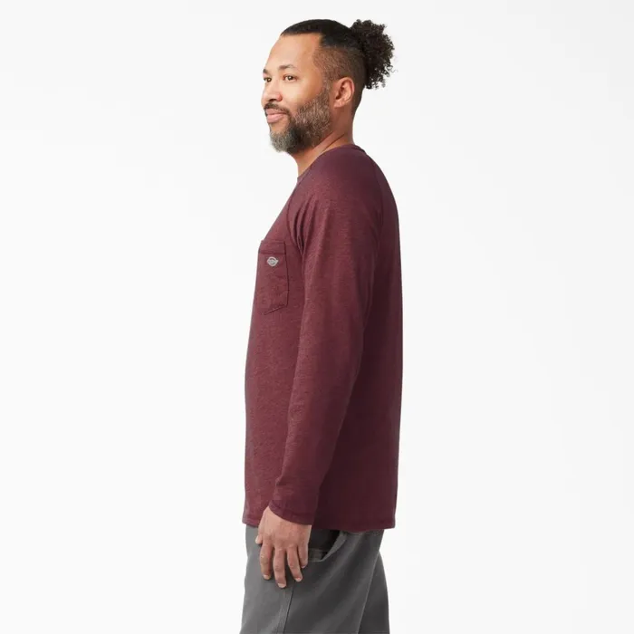 Cooling Long Sleeve Pocket TShirt Burgundy Heather Burgundy Heather byh Men Dickies Hi Vis Cooling Long Sleeve Pocket TShirt Burgundy Heather Burgundy Heather byh Men Dickies Hi Vis