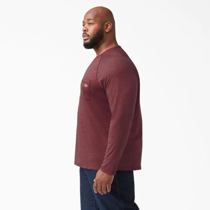 Cooling Long Sleeve Pocket TShirt Burgundy Heather Burgundy Heather byh Men Dickies Hi Vis Cooling Long Sleeve Pocket TShirt Burgundy Heather Burgundy Heather byh Men Dickies Hi Vis
