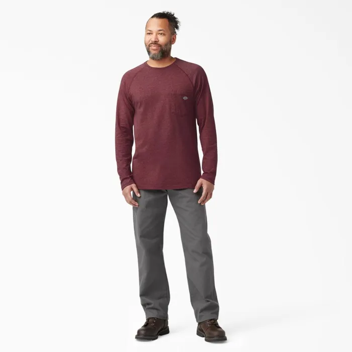 Cooling Long Sleeve Pocket TShirt Burgundy Heather Burgundy Heather byh Men Dickies Hi Vis Cooling Long Sleeve Pocket TShirt Burgundy Heather Burgundy Heather byh Men Dickies Hi Vis