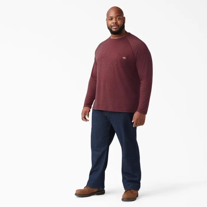 Cooling Long Sleeve Pocket TShirt Burgundy Heather Burgundy Heather byh Men Dickies Hi Vis Cooling Long Sleeve Pocket TShirt Burgundy Heather Burgundy Heather byh Men Dickies Hi Vis