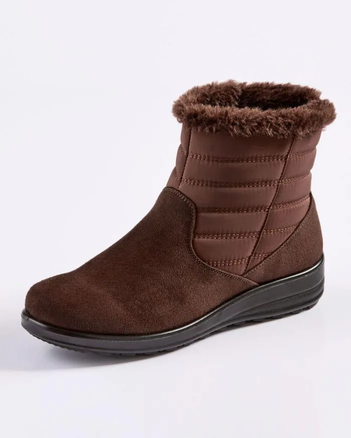 Cotton Traders Boots Cosy Lined Flexisole Quilted Boots 8211 Women