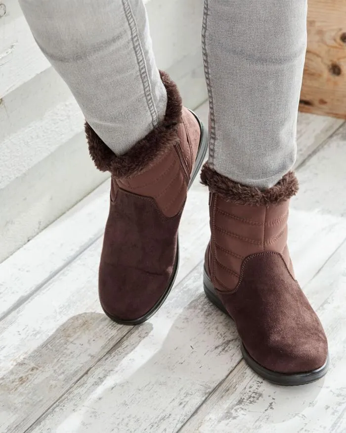 Cotton Traders Boots Cosy Lined Flexisole Quilted Boots 8211 Women