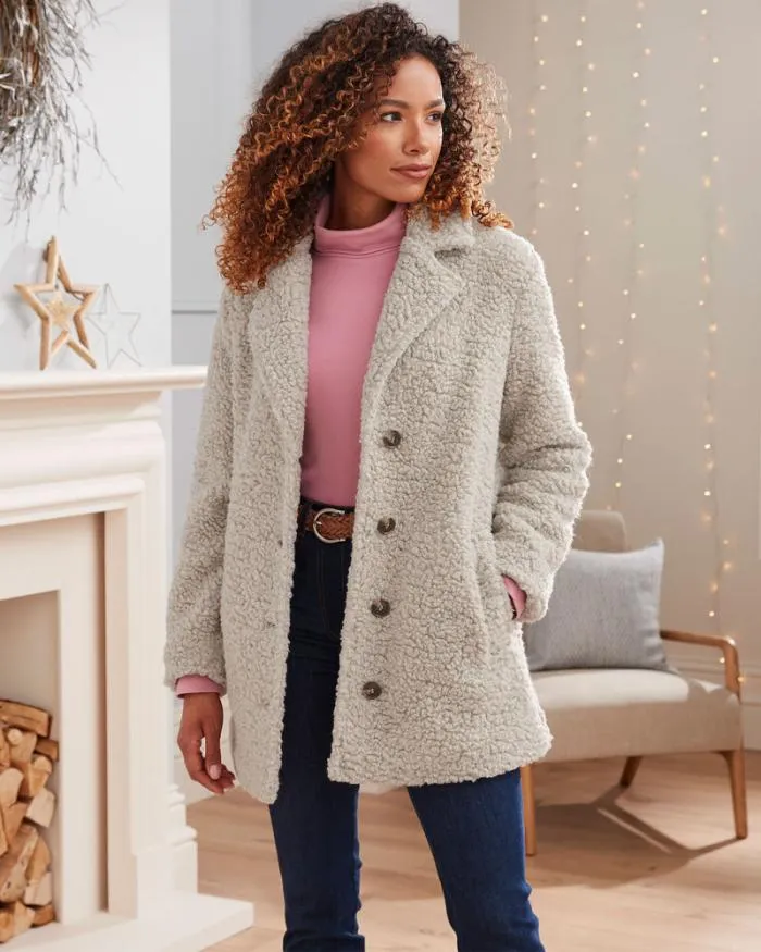 Cotton Traders Coats and Jackets Borg Coat 8211 Women