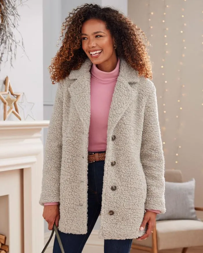 Cotton Traders Coats and Jackets Borg Coat 8211 Women