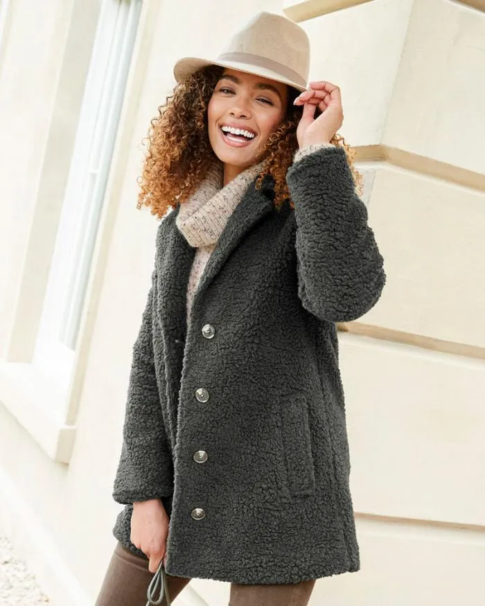 Cotton Traders Coats and Jackets Borg Coat 8211 Women