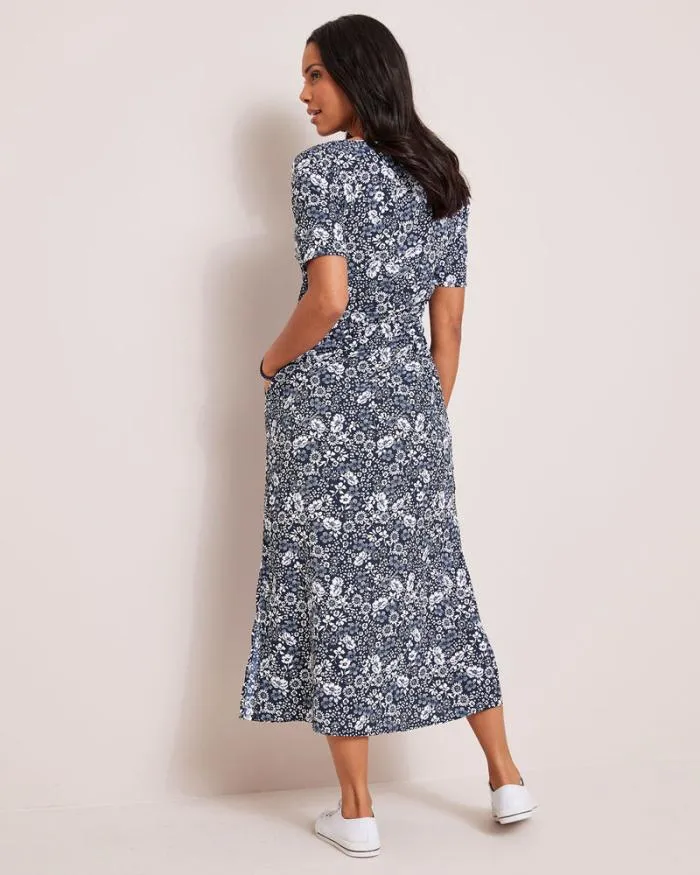 Cotton Traders Dresses Elasticated TieWaist Maxi Dress 8211 Women