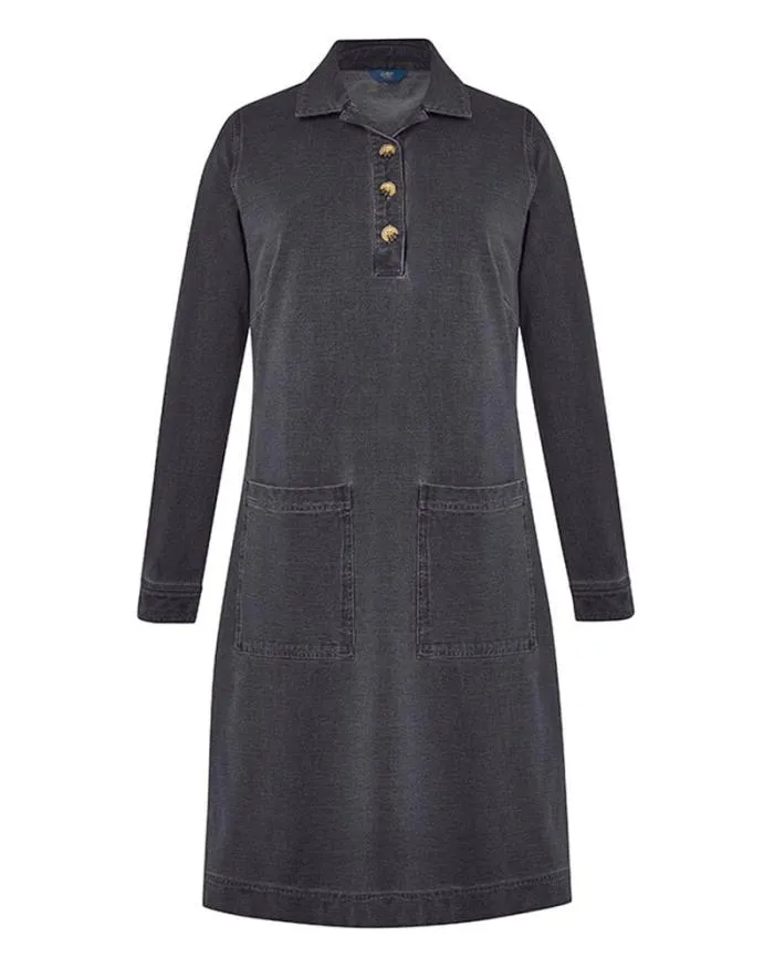 Cotton Traders Dresses Madison Jersey Denim Dress 8211 Grey 8211 Women