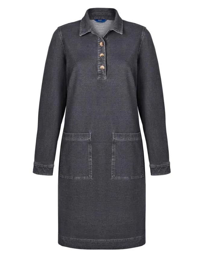 Cotton Traders Dresses Madison Jersey Denim Dress 8211 Grey 8211 Women