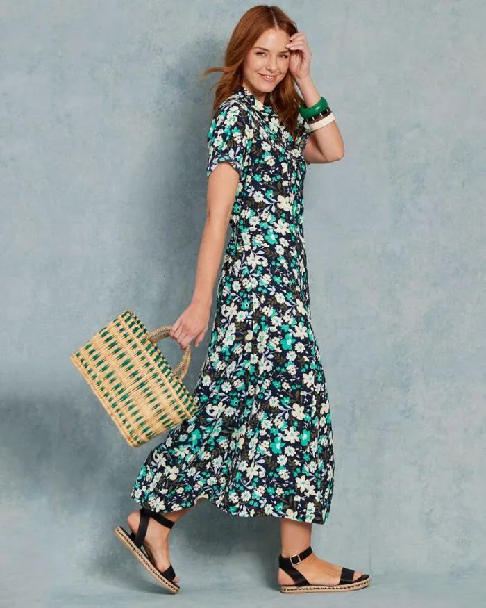 Cotton Traders Dresses Maxi Printed Shirt Dress 8211 Women