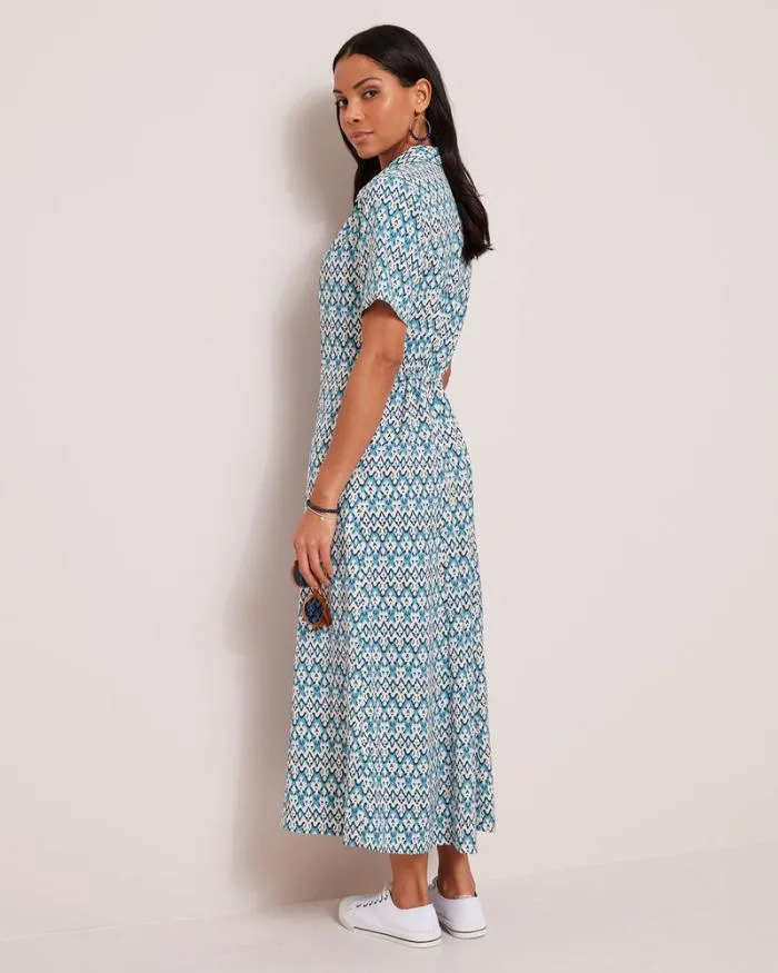 Cotton Traders Dresses Maxi Printed Shirt Dress 8211 Women