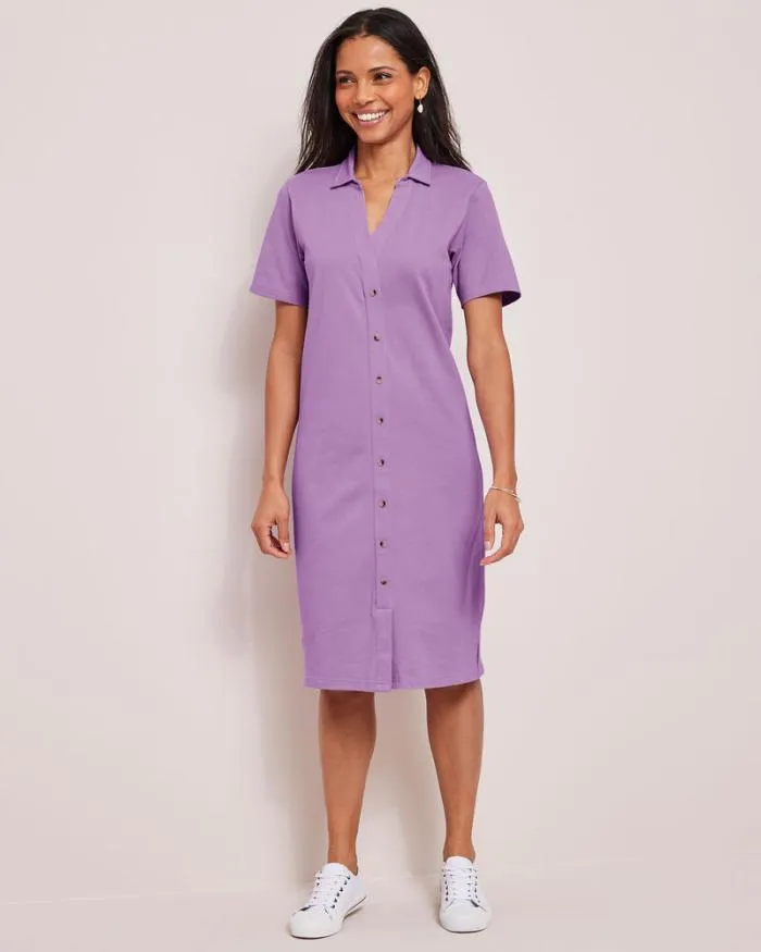 Cotton Traders Dresses Piqu Shirt Dress 8211 Women