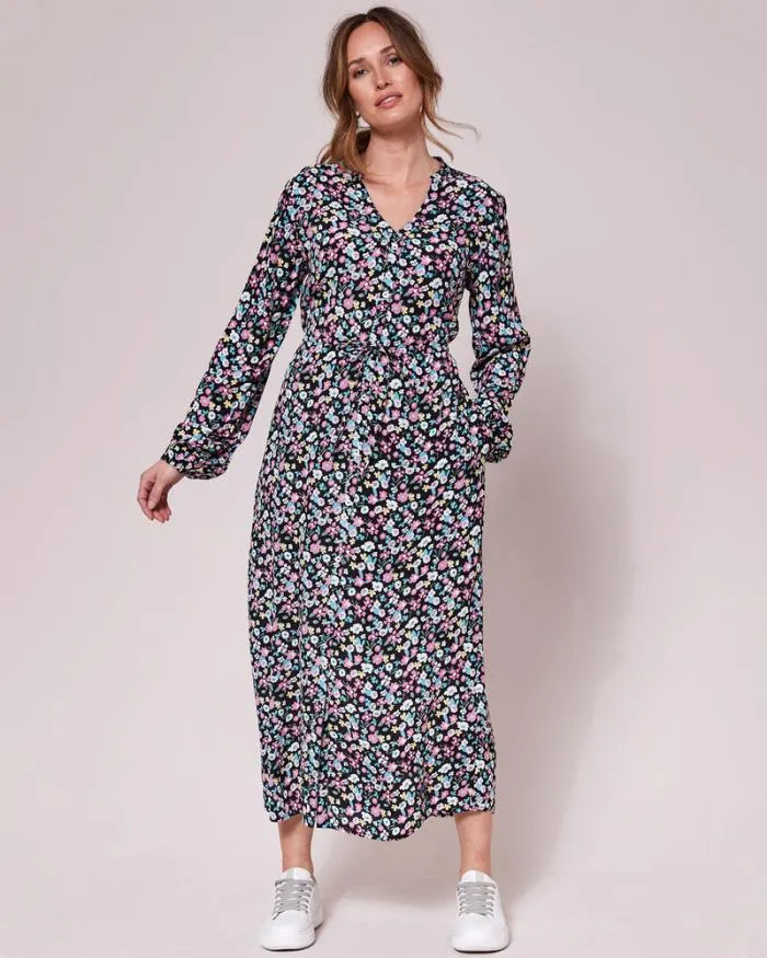 Cotton Traders Dresses TieWaist Print Maxi Dress 8211 Women