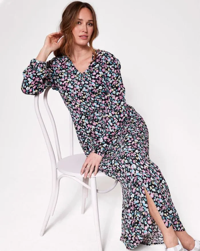 Cotton Traders Dresses TieWaist Print Maxi Dress 8211 Women
