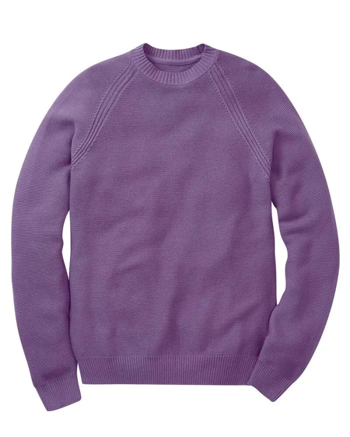 Cotton Traders Knitwear Textured Knit Crew Neck Jumper 8211 WomenMenUnisex