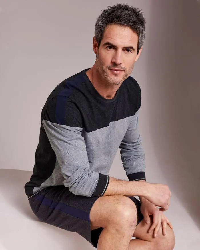 Cotton Traders Loungewear Colour Block PJ Set 8211 Men