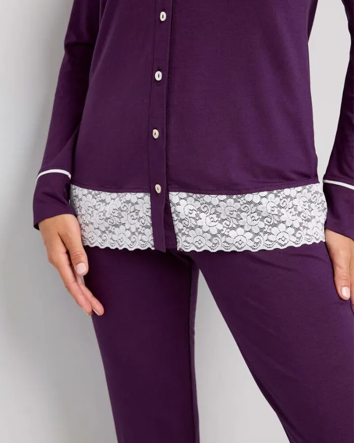 Cotton Traders Nightwear Lace Trim Nightshirt 8211 Women