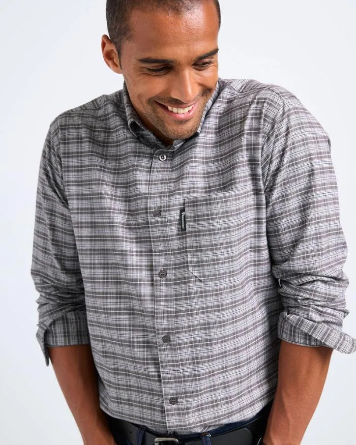 Cotton Traders Shirts Guinness Long Sleeve Brushed Oxford Check Shirt 8211 Men