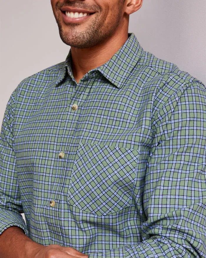 Cotton Traders Shirts Long Sleeve Cotton Twill Check Shirt 8211 Men