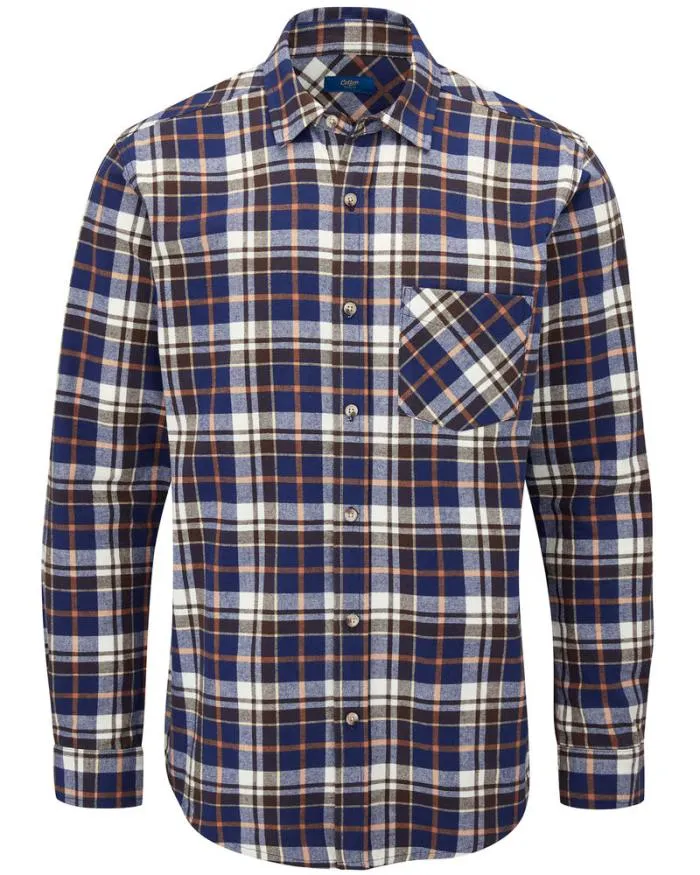Cotton Traders Shirts Long Sleeve Cotton Twill Check Shirt 8211 Men