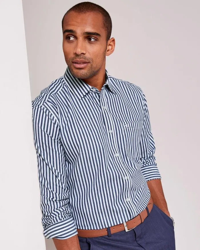 Cotton Traders Shirts Long Sleeve EasyCare Classic Shirt 8211 Men