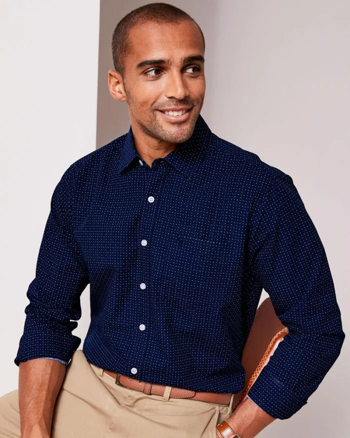 Cotton Traders Shirts Long Sleeve EasyCare Classic Shirt 8211 Men