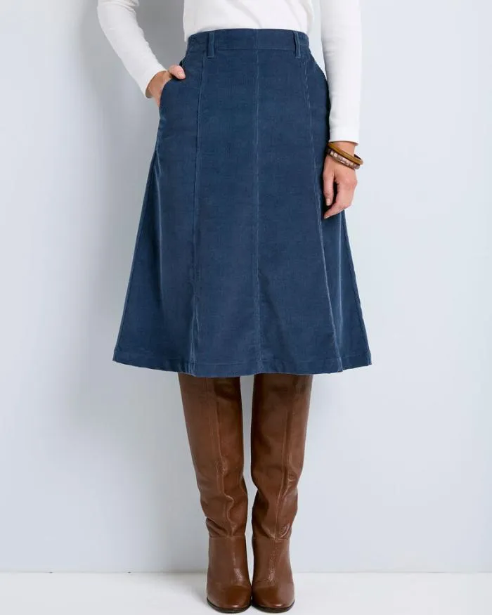 Cotton Traders Skirts Cotton Cord Midi Skirt 8211 Women
