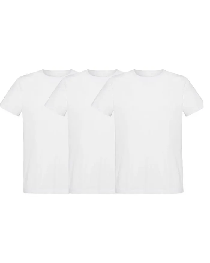 Cotton Traders Tops and TShirts 3 Pack Short Sleeve Vests 8211 Men