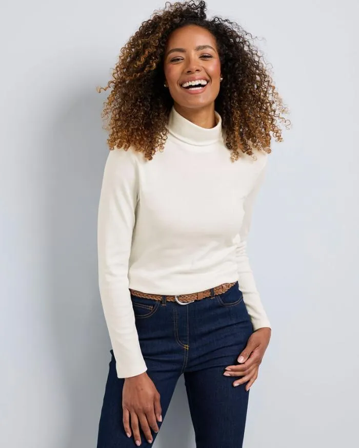 Cotton Traders Tops and TShirts CosyUp Long Sleeve Roll Neck Top 8211 Women