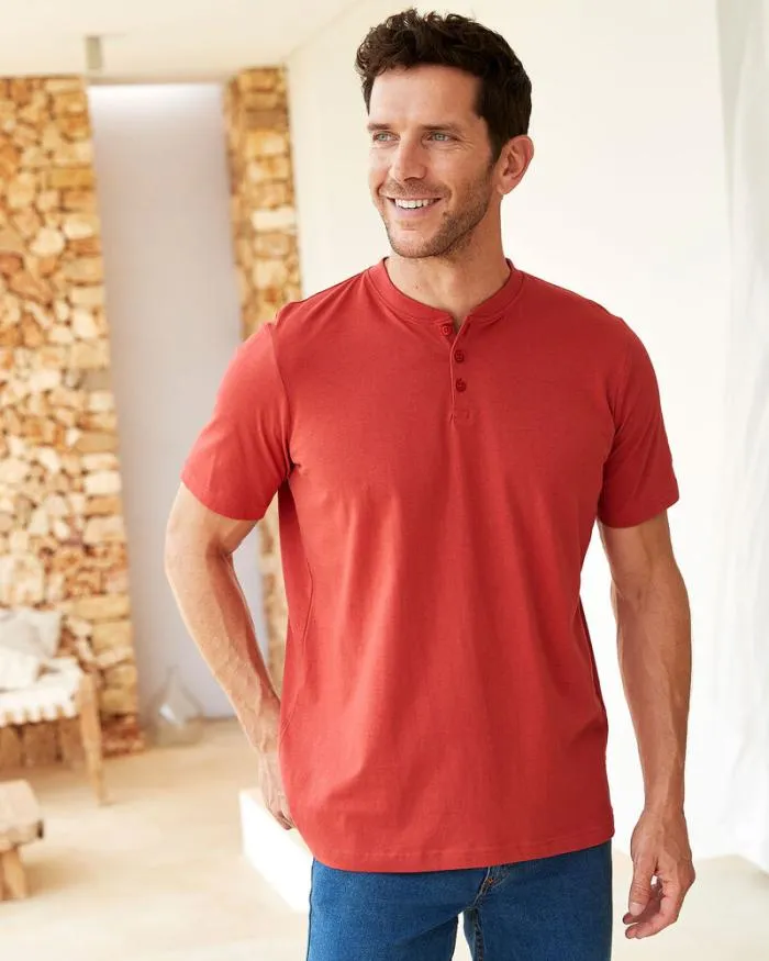 Cotton Traders Tops and TShirts Grandad TShirt 8211 WomenMenUnisex
