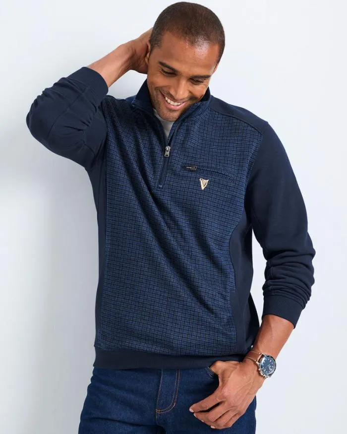 Cotton Traders Tops and TShirts Guinness Panelled Half Zip Top 8211 Men