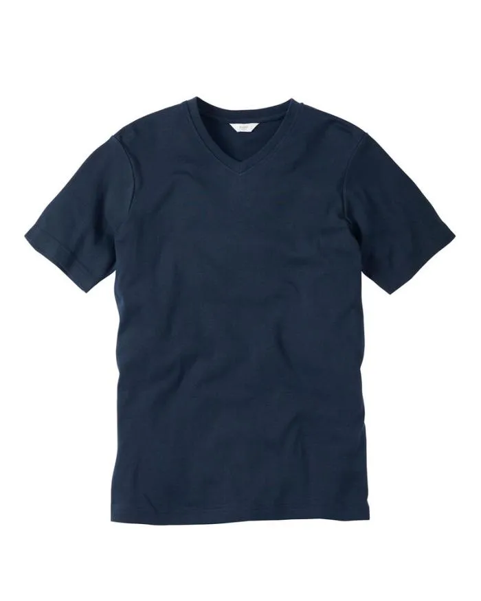 Cotton Traders Tops and TShirts Short Sleeve VNeck Base Layer 8211 WomenMenUnisex