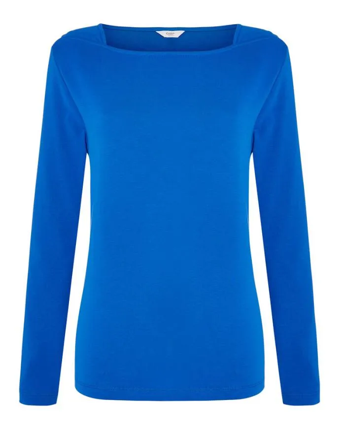 Cotton Traders Tops and TShirts Wrinkle Free Long Sleeve Square Neck Jersey Top 8211 Women