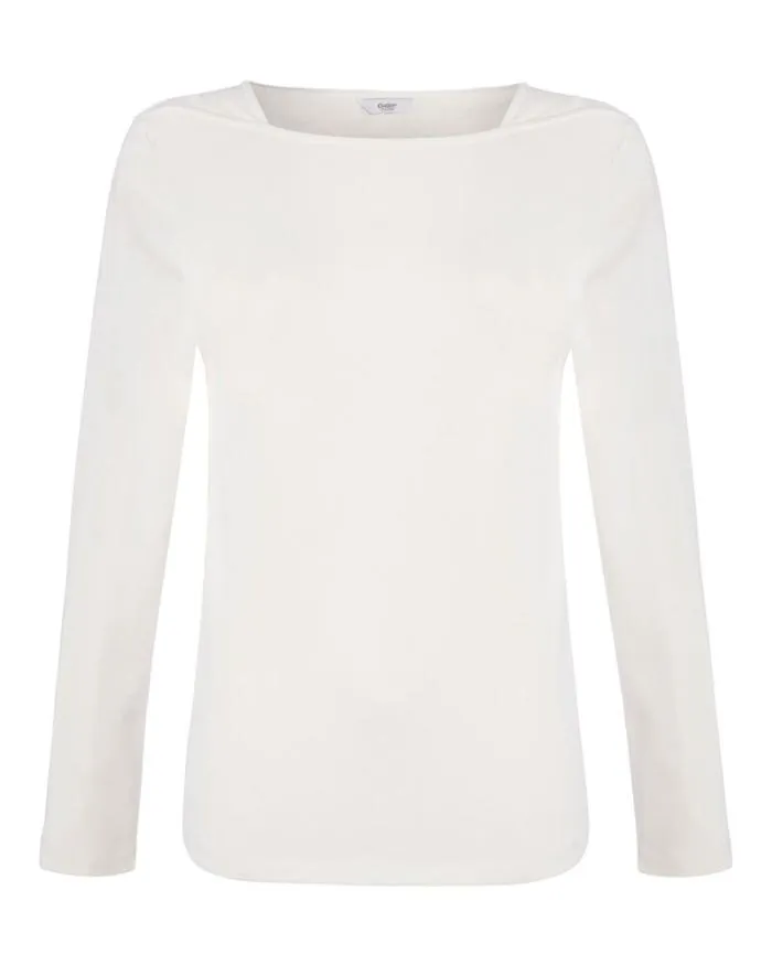 Cotton Traders Tops and TShirts Wrinkle Free Long Sleeve Square Neck Jersey Top 8211 Women