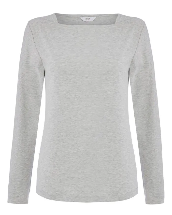 Cotton Traders Tops and TShirts Wrinkle Free Long Sleeve Square Neck Jersey Top 8211 Women