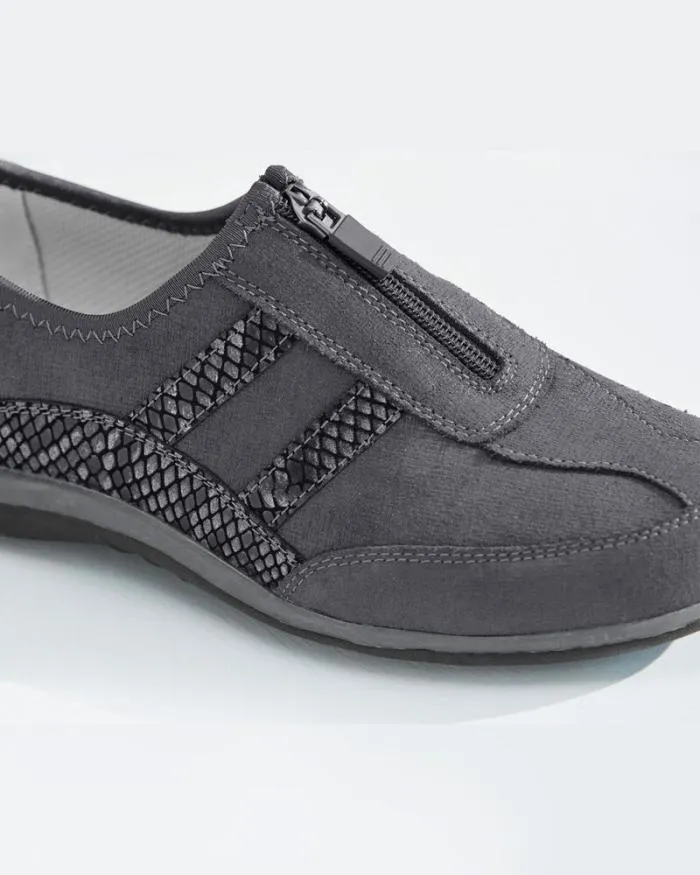 Cotton Traders Trainers Suede Animal Print Leisure Flex Trainers 8211 Women