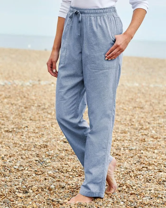 Cotton Traders Trousers Cotton PullOn Trousers 8211 WomenMenUnisex