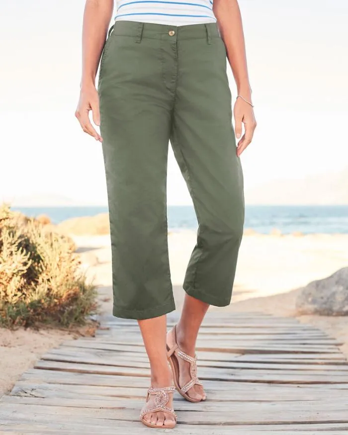 Cotton Traders Trousers Everyday Straight Leg Crop Trousers 8211 Women