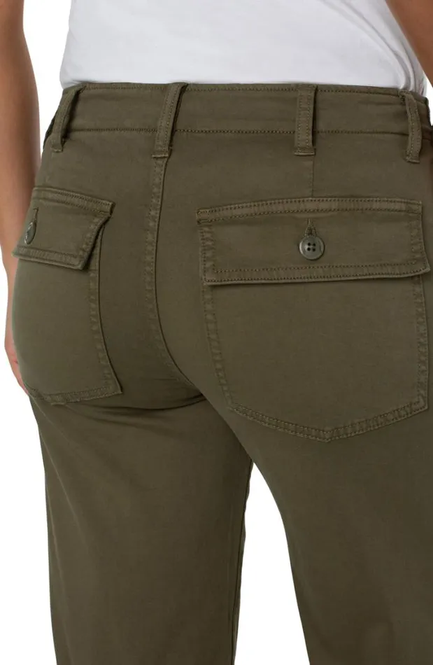 CROPS Women Liverpool Los Angeles CARGO WIDE LEG CROP Myrtle Green