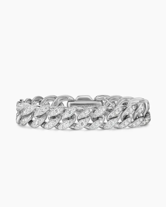 Curb Chain Bracelet In Sterling Silver With Diamonds 115mm Women David Yurman Chain Curb Chain Bracelet In Sterling Silver With Diamonds 115mm Women David Yurman Chain